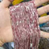 Cuentas rectangulares de piedra natural de 2*4 mm, piezas rectangulares pequeñas, componentes de joyería semiacabados en forma de tira larga, directo del fabricante