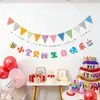 Banner de Feliz Cumpleaños, Decoración de Cumpleaños, Banderines de Colores, Banderines Colgantes de Pompones, Montaje de Ambiente, Accesorios para Fotos de Primer Cumpleaños, Guirnalda