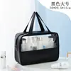 Bolsa de Cosméticos con Costura Creativa Simple de PVC Impermeable Gran Capacidad Bolsa de Artículos de Tocador Portátil Bolsa de Almacenamiento Multiusos