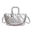 Bolsa de Mão Feminina de Couro Retrô Francês de Alta Qualidade, Novo Estilo, Versátil e Elegante, Bolsa Transversal com Corrente de Losango