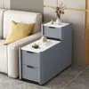 2026 nuevo modelo gabinete lateral de sofá con panel de roca de madera maciza, mesa auxiliar de partición de sala de estar de alta gama, mesa de centro pequeña de lujo ligero de alta gama