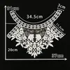 Blanco I Seda de Leche Bordado Hueco Forma de Cuello Encaje de Costura Decoración DIY Accesorios para Ropa Accesorios para Cuello Ropa