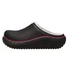 Pantuflas de algodón impermeables EVA con sensación de pisar mierda, zapatos de algodón cubiertos a medias con felpa para otoño e invierno, suela gruesa antideslizante para interior del hogar, para hombres y mujeres, se pueden usar en el exterior