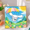Pintura de Diamantes para Niños Kuromi Hecho a Mano DIY Pintura de Pegatinas de Diamantes Sanrio Pintura de Diamantes con Diamantes Completos 5D Tamaño Pequeño