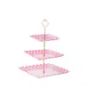 Soporte para Pasteles de Tres Niveles Lujo Ligero Mesa de Postres Mesa de Café para Sala de Estar Soporte para Snacks Plato de Frutas Plato de Dulces y Pasteles para Bodas Plato de Frutas Secas