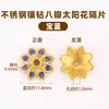 Contas Espaçadoras Quadradas Flor de Aço Inoxidável com Strass para Pulseiras Colares Brincos DIY Acessórios para Pulseiras de Cristal