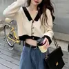 Nuevo Estilo Otoño Temprano 2023 Estilo Chanel Perezoso Retro Suéter de Punto de Manga Larga de Alta Calidad para Mujer