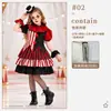Disfraz de Payaso para Niñas de Halloween Rayado Oscuro Circo Cosplay Vestido Carnaval Infantil Actuación en Escenario