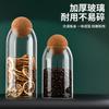 Frasco de Té de Vidrio Borosilicato Alto, Frasco Sellado con Bola de Corcho, Botella para Almacenamiento de Granos, Frasco de Almacenamiento para el Hogar
