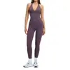 Conjunto de Fitness Deportivo al Aire Libre Europeo y Americano de Primavera, Conjunto de Yoga Ajustado de Tela Cepillada, Conjunto de Yoga con Cuello Halter Espalda Hermosa 4201