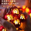 Luz de personaje fu de Año Nuevo cinco personajes fu retro galvanoplastia bola caja de batería cadena de luces led vacaciones Año Nuevo Navidad luz decorativa bendición