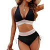 Novo Biquíni Bohemian Style Sexy com Fenda para Mulheres, Biquíni Push-up com Decote Profundo de Alta Qualidade, Venda Quente Transfronteiriça