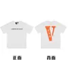 En stock Vlone High Street Big V Mariposa Letra Calavera Esqueleto Limitado Big V Colección Casual Camiseta de Manga Corta para Hombres y Mujeres