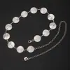 Cadena de Cintura Elegante de Metal con Girasol para Mujer de Comercio Exterior, Accesorio de Cintura Ajustable para Vestido, Cinturón de Cadena Multicapa de Gama Alta