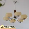 Lámpara Colgante Vintage Nórdica de Madera Maciza para Dormitorio y Comedor, Lámpara Colgante de Madera Retro Francesa MCM para Estudio y Sala de Estar