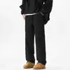 Pantalones Deportivos de Senderismo de Pierna Ancha para Hombre de Otoño Nuevo, Resistentes al Agua, Cortavientos, con Cordón