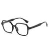 Armações de Óculos Quadradas, Armações Quadradas Simples e Estilosas, Modernas e Podem Ser Equipadas com Lentes de Prescrição, Adequadas para Nerds, Lentes Planas