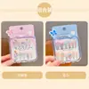 Pegatinas de Uñas Infantiles de Dibujos Animados Kuromi Largas Desmontables Usables Pegatinas de Uñas para Niñas Pegatinas de Arte de Uñas Juguete Pegamento de Gelatina