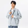 2026 Nova Jaqueta Casual Elegante com Lapela para Homens, Outono Simples Solta Versátil com Zíper