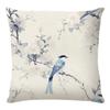 Funda de Almohada Nueva Multicolor para Plantas Lino Estampado Flor de Durazno Pájaro Hogar Sala de Estar Almohada Decorativa Dormitorio Sofá Funda de Almohada