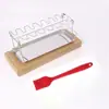 Set de Soporte para Piernas Multifuncional Plegable Portátil de Acero Inoxidable Transfronterizo con Bandeja de Goteo Red para Barbacoa Barbacoa Bandeja para Verduras