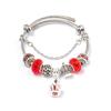Pulsera DIY de acero inoxidable con cuentas de acero titanio sonido de sacudida Net Red en vivo corona de cristal cuenta de agujero grande pulsera joyería al por mayor