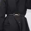Cinturón Mujer Fino Decorativo Vestido Sencillo Moda Versátil Suéter Abrigo Estilo Coreano Cintura Cinturón Pequeño Negro Tendencia