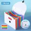 Bolsa de Acordeón Arcoíris Portátil Nuevo Modelo Transfronteriza de 13/25 Compartimentos Carpeta Impermeable de PP Bolsa para Exámenes de Estudiante Documentos de Oficina