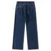Jeans casuales rectos de ajuste holgado de alta gama para hombre, nuevos para primavera y otoño, estilo retro americano lavado
