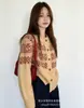 Nova coleção outono e inverno: casaco solto de estilo artístico e retrô, macio e confortável, cardigã suéter versátil, cardigã de tricô Fair Isle para mulheres