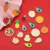Pingentes de Frutas de Liga com Gotejamento de Óleo Acessórios para Pulseira Brinco DIY Charms de Morango Laranja Feio Abacaxi Ovelhinha Acessórios DIY