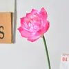 Flores de loto artificiales con textura realista de hoja de loto, nuevas decoraciones de flores de loto falsas estilo chino para sala de estar, arreglos florales y arte floral de capullo de loto