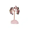 Adorno de árbol de cristal natural, estilo europeo y americano, hecho de piedra triturada y tejido con alambre de cobre, piedra en bruto de cristal rosa, árbol de la vida, árbol de la fortuna de cristal