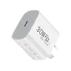 Cargador Pd Estándar Australiano de 30W Cargador Pd de Nitruro de Galio de 30W Adaptador Estándar Británico Mini Pd+Qc3.0 de 30W