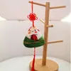 Almofada de Zongzi do Festival do Barco-Dragão Desenho Animado, Pingente de Pelúcia de Zongzi da Saúde do Festival do Barco-Dragão, Decoração de Chaveiro para Bolsa de Meninas