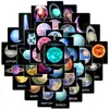 50 Pegatinas Luminosas de Niños Estrella Bolsa de Expresiones Equipaje Laptop Patineta Taza de Agua Graffiti Decoración Autoadhesiva