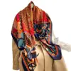 Lenço de Seda Artificial Novo Estilo de Verão para Mulheres 110cm Liso Quadrado Grande Lenço Versátil Estampado Decorativo Protetor Solar Xale Atacado