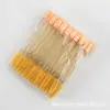 Pincel de sombra multiuso, pincel de cílios com cabo de cristal, pincel de maquiagem espiral, aplicador de esponja de látex com duas pontas, ferramenta de beleza portátil