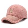 Boné de Baseball Plush Quente da Moda para Mulheres no Outono e Inverno, Versátil Estilo de Rua Fashionável Boné Bico de Pato, Chapéu Trendy Ins