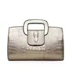 Bolsa de mão feminina europeia e americana com padrão de crocodilo, bolsa de ombro retrô estampada com padrão de crocodilo, elegante, para o dia a dia