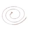 Collar de cadena japonesa Flash O de plata 925 con inscripción de corona para mujer, cadena de plata ligera de lujo sin colgante, cadena de clavícula, cadena tejida