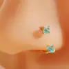 Joyería de Plata con Circonita Cruzada Europea y Americana para Nariz, Accesorios Populares de Lujo Ligero para Nariz en Amazon, Acero Inoxidable Venta al por Mayor de Comercio Exterior para Mujeres