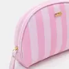 Bolsa de Cosméticos Grande Capacidade Bolsa de Armazenamento com Divisórias Listrada Macaron Bolsa de Viagem Bolsa de Higiene Pessoal Portátil Customização para Comércio Exterior Venda por Atacado