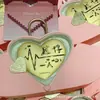 Pastel en Forma de Corazón de Oro Puro 999, Te Amo por Diez Mil Años Adorno de Regalo, Feliz Cumpleaños, Día de la Mujer Tienda de Oro Regalo Promocional