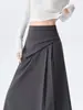 Falda de Traje 2026 Nuevo Estilo Irregular de Cintura Alta Elegante Versátil Longitud Media Línea A Falda Media Paraguas Otoño A10245