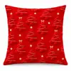 Funda de Cojín Decorativo Festival de Navidad Funda de Cojín Regalo Estampada Reno Muñeco de Nieve Lavable Decoración Navideña para Sofá Funda de Cojín