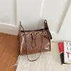 Cadena de bordado de diamantes transfronteriza 2026 modelo nuevo bolso de mano simple con cordón para el día a día bolso de hombro cruzado para mujer