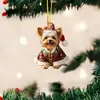 Nuevo Adorno Colgante de Animales Planos de Acrílico Transfronterizo Mundo Animal Fiesta Navideña Decoración de Árbol de Navidad Colgante Dibujos Animados