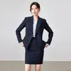 Atuendo de negocios para ir al trabajo, abogado y funcionario público entrevista traje formal profesional chaqueta de traje, otoño 2026 azul oscuro traje de mujer
