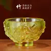 Taza de Suministro de Agua de Aldea de Xizang Taza de Adoración a Buda Vidrio Ciruelo Orquídea Bambú Crisantemo Hogar Pre-Buda Regalo Creativo Adornos Cuenco de Suministro de Agua para Adoración a Buda